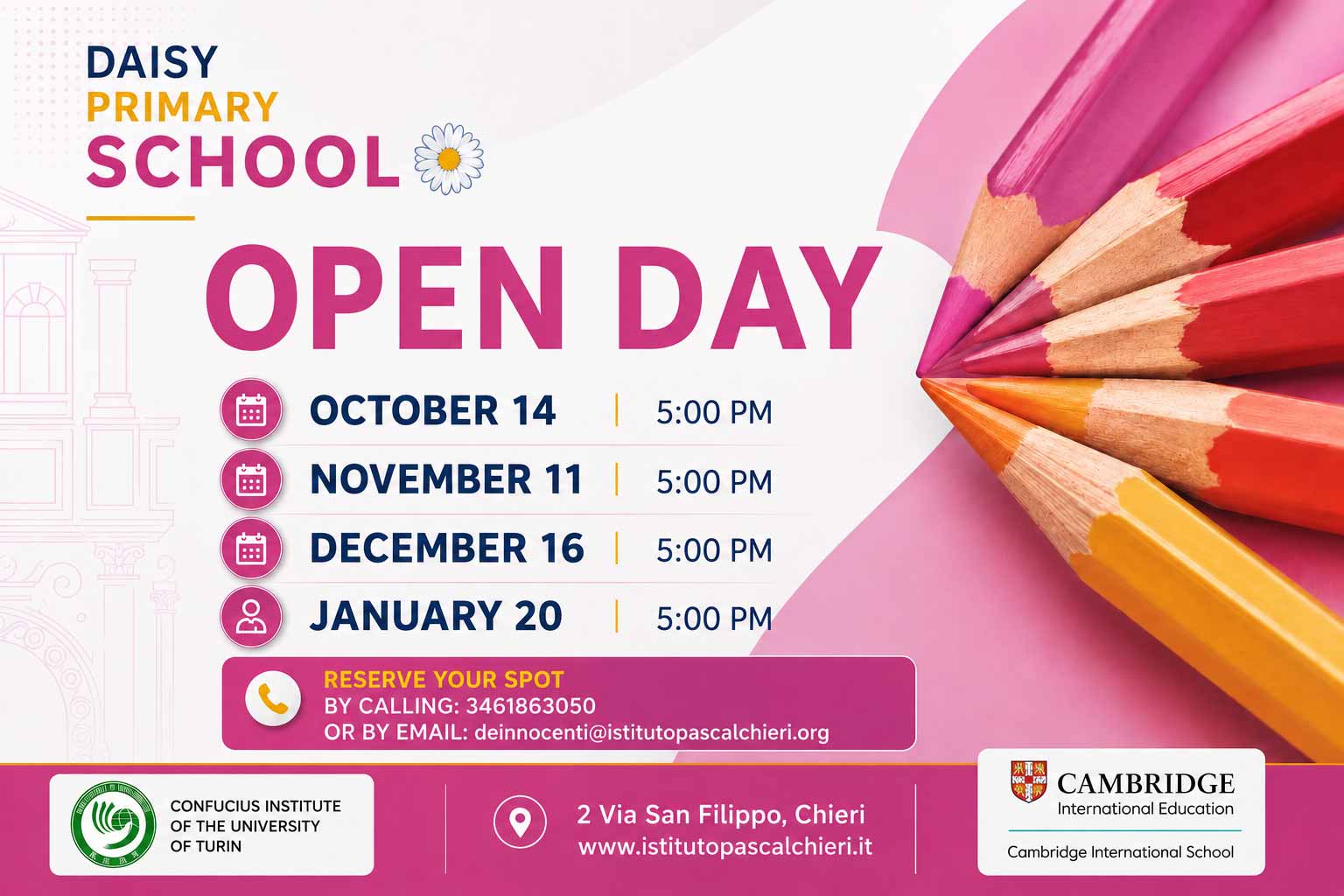 Primary School Open Day in Turin