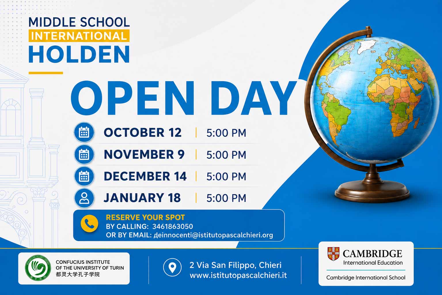 Middle School Open Day in Turin